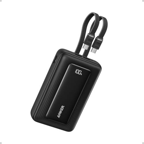 Anker 20K 45W power bank with two built-in USB-C cables